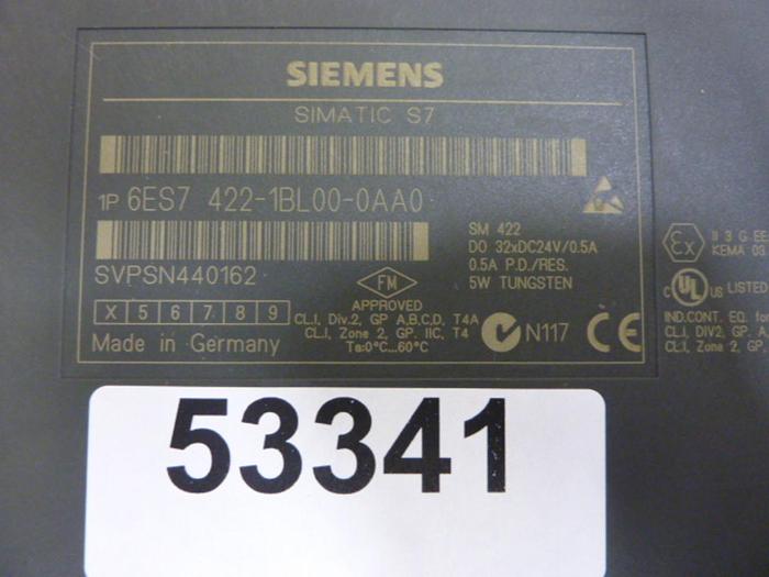 Used SIEMENS Output Module 6ES7 422-1BL00-0AA0 #53341