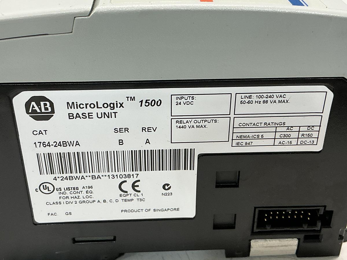 Used ALLEN BRADLEY 1764-24BWA SER B