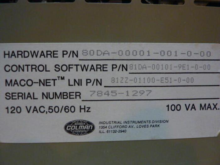 Used BARBER COLMAN Process Module MACO 8000 80DA-00001-001-0-00 Used