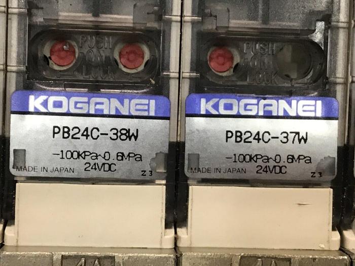 Used KOGANEI Manifold w/ Valves PBM6P-9W #120981