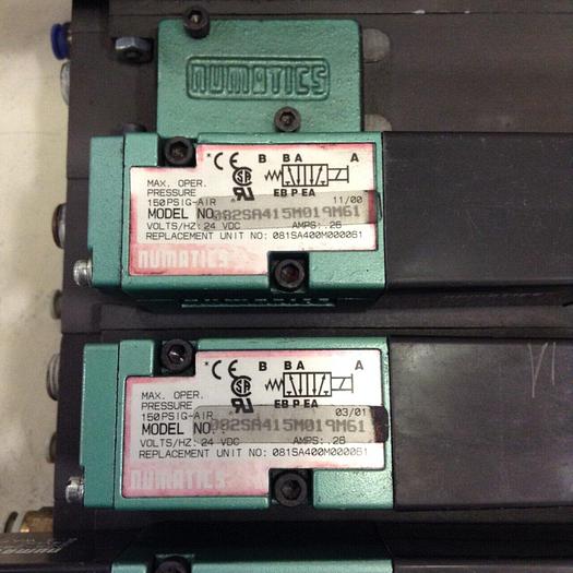 Used NUMATICS Control Block w/ Valves 081SA400M #80000
