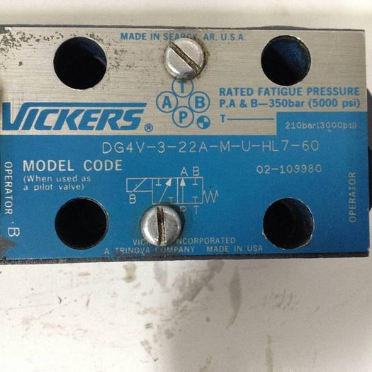 Used VICKERS Directional Hydraulic Valve DG4V322AMUHL760 #89876