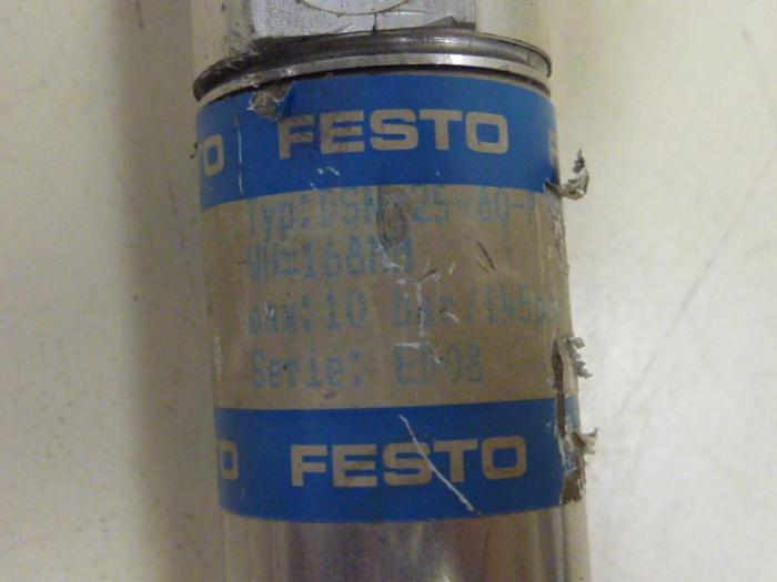 Used FESTO 2 3/4" Numatic Slide w/ Festo Cylinder D5NU-25-80-P #56385