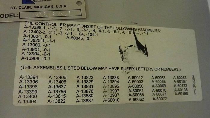 Used BARBER COLMAN System Control Cabinet 6520-000GB-C00-B-00 Used
