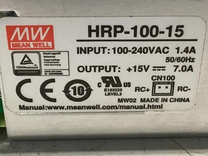Used MEAN WELL Power Supply HRP-100-15 #141536