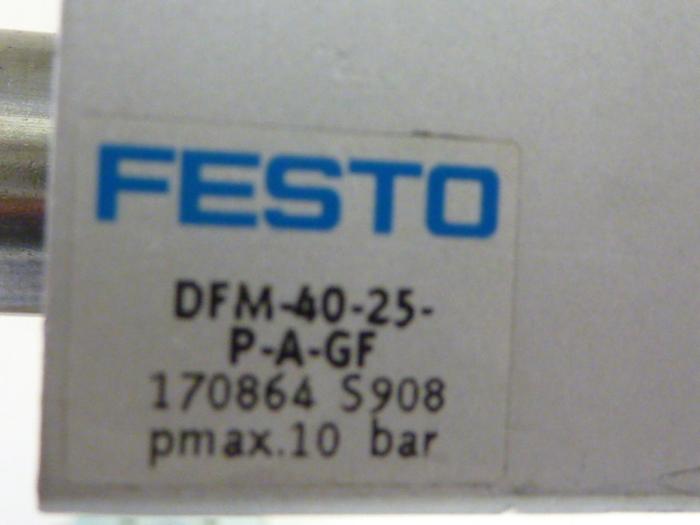 Used FESTO Pneumatic Cylinder DFM-40-25-P-A-GF #57325