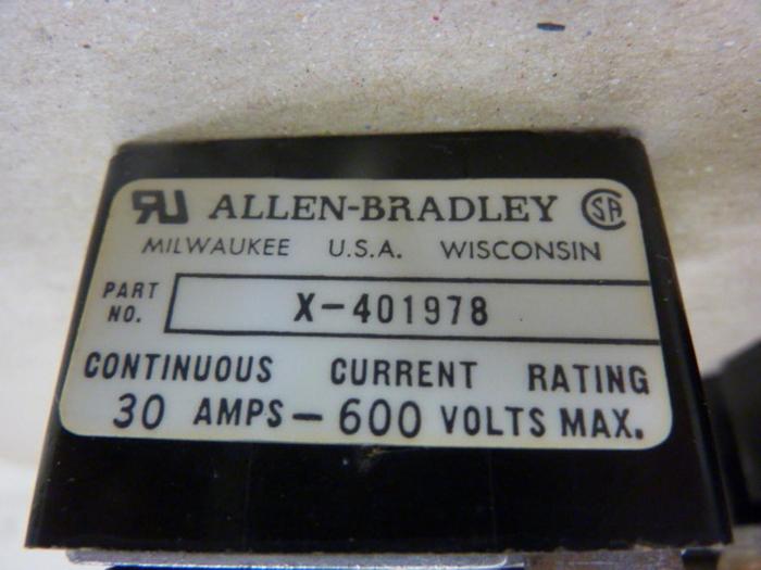 Used ALLEN BRADLEY 30 Amp Pole Disconnect Switch 40021-558-02 #47146