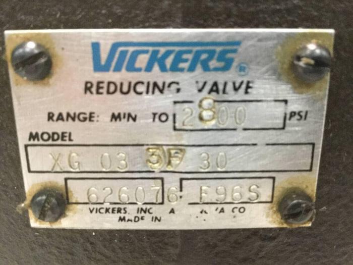Used VICKERS Reducing Valve XG033F30 #99522