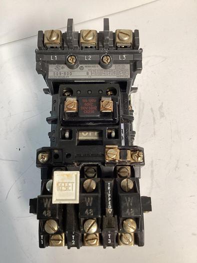 Used ALLEN BRADLEY Starter Size 1 509-BOD SER B W48 #33521