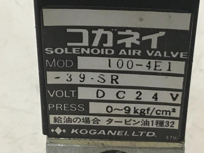 Used KOGANEI Air Valve 100-4E1-39-SR #124303
