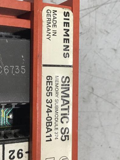 Used SIEMENS / VAN DORN SIMATIC S5 Memory 6ES5 374-0BA11 #91889