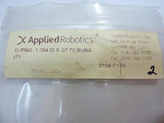 APPLIED ROBOTICS INC O-Ring 0106-P18N USED DNL SCRAPPED