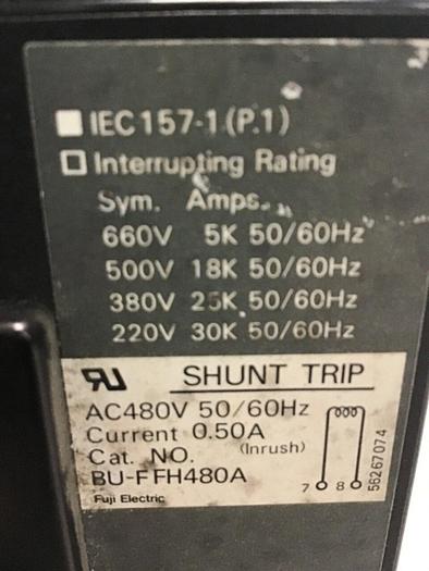 Used FUJI ELECTRIC 60 Amp Circuit Breaker BU-ESB3060 #127466