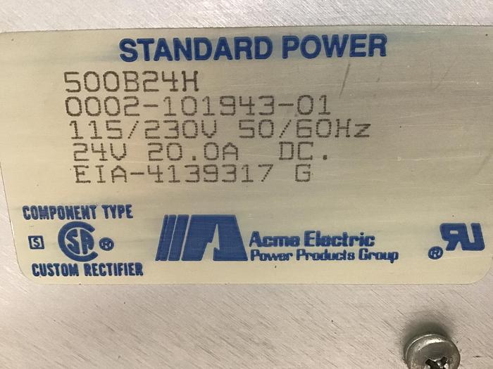 Used ACME ELECTRIC 500B24H Power Supply Used #145409