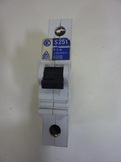 Used ABB 6 Amp Circuit Breaker S251-K6A USED