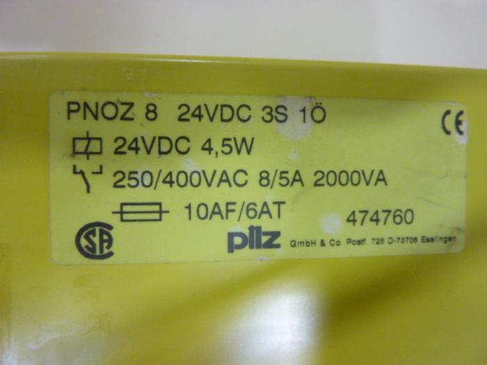 Used PILZ Safety Relay PNOZ824VDC3S1O #61073