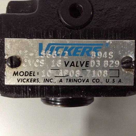 Used VICKERS Valve CVCS16D3B2910AP08Z108 #89924