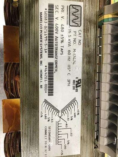 Used MARELCO POWER SYSTEM 16.5 kVA Transformer M-17474 #136185