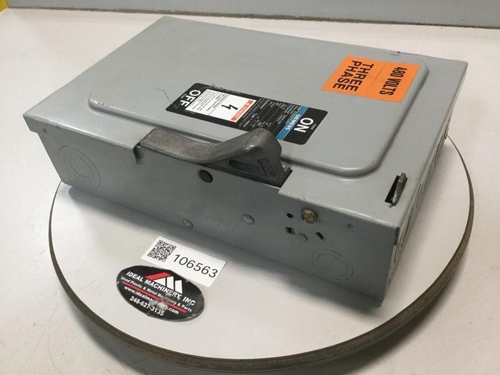 Used SIEMENS 30 Amp Disconnect Switch F351 #106563