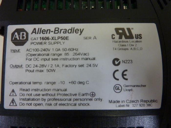 Used ALLEN BRADLEY Power Supply 1606-XLP50E SER A #60492