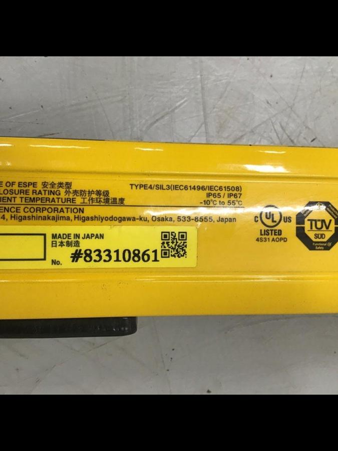 Used KEYENCE CORP Light Curtain GL-R56H-R #141018