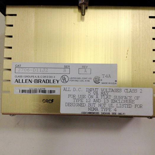 Used ALLEN BRADLEY Dataliner 2706-D11J2 SER B #78054