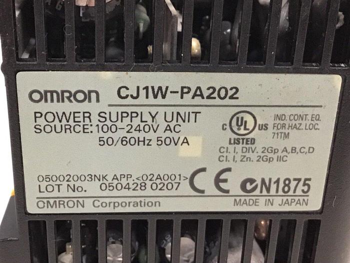 Used OMRON Power Supply CJ1W-PA202 #129284