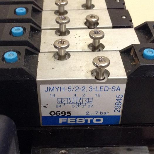 Used FESTO Control Block w/ Valves VIMP-MINI-1/8-8-SA #70609