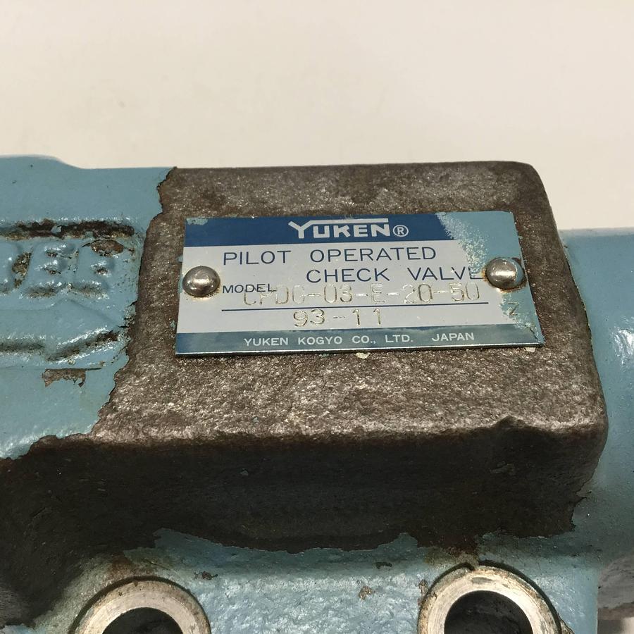 Used YUKEN Pilot Operated Check Valve CPDG-03-E-20-50 USED