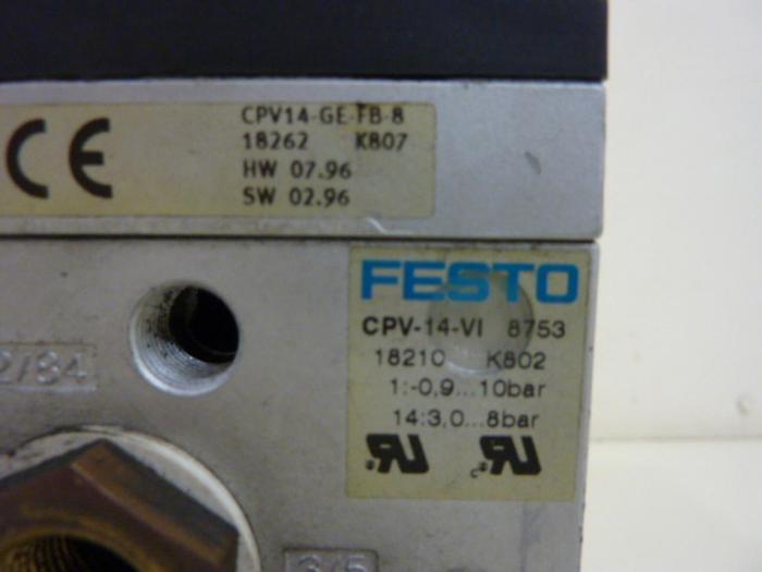 Used FESTO Valve Terminal CPV14 CPV14-GE-FB-8 #54632