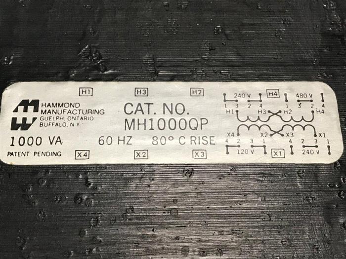 Used HAMMOND 1 kVA Transformer MH1000QP #138243
