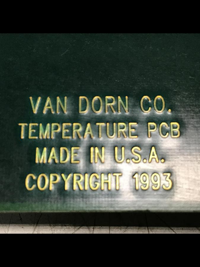 Used VAN DORN Temperature Circuit Board PC330-021 330-021 #143070