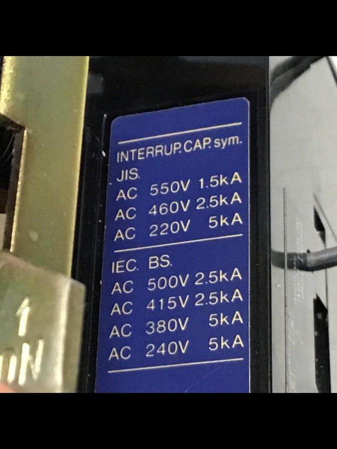 Used MITSUBISHI 40 Amp Breaker & Manual Switch NF50-CS-40 USED