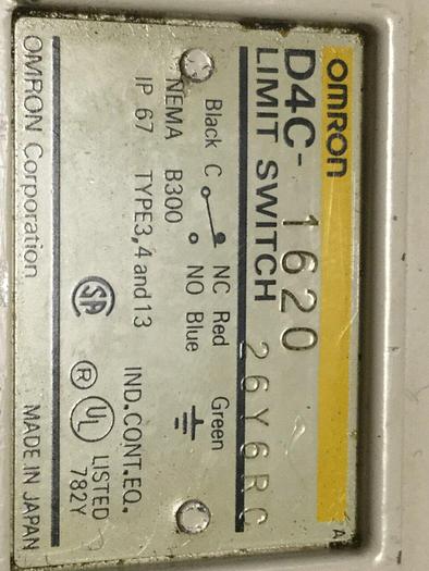 Used OMRON Limit Switch D4C-1620 #104315