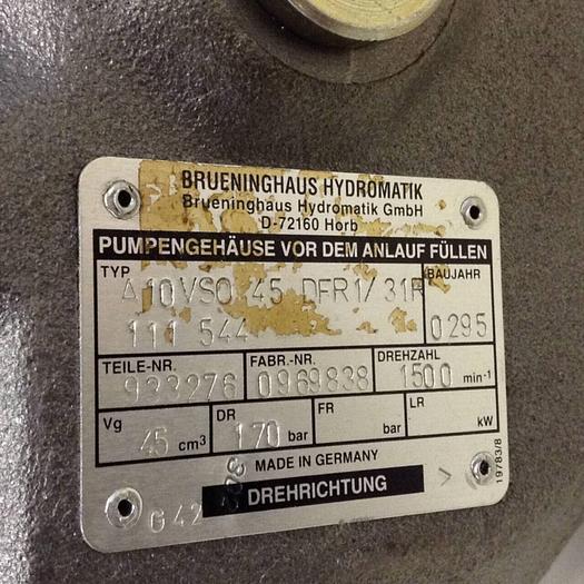 Used ARBURG Hydraulic Pump A10VS0 45 DFR1/31R 111 544 Used