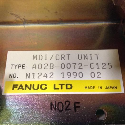 Used FANUC MDI/CRT Unit A02B-0072-C125 Used