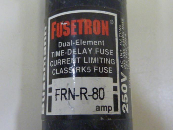 Used FUSETRON 80 Amp Fuse FRN-R-80 #47390