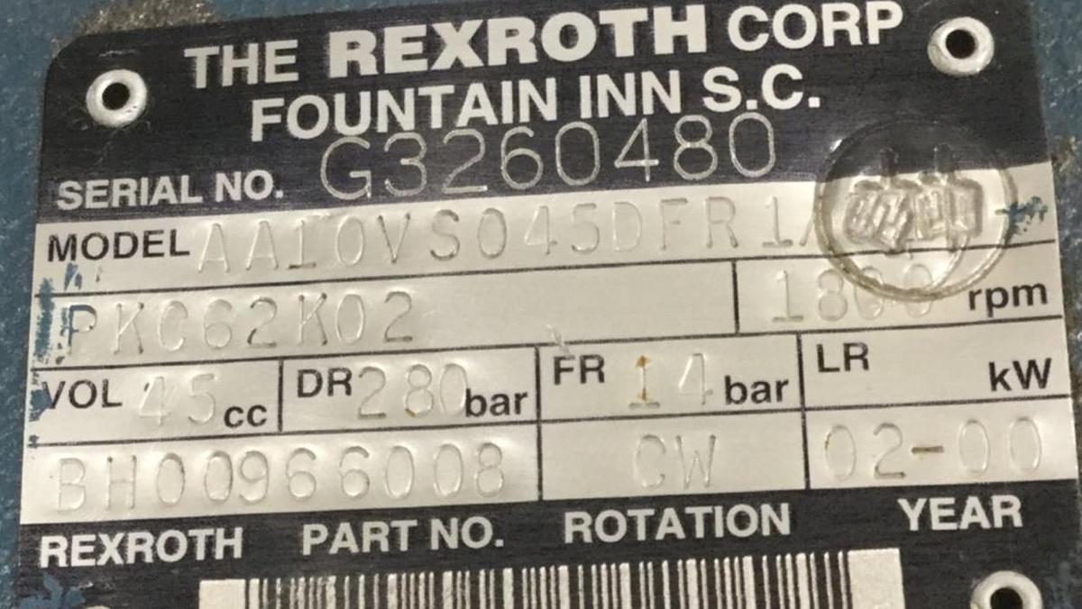 Used REXROTH Pump AA10VS045DFR131RPKC62K02 Used