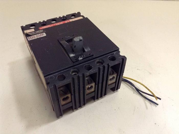 Used SQUARE D 100 Amp Circuit Breaker FHL 36100 1212 #70452