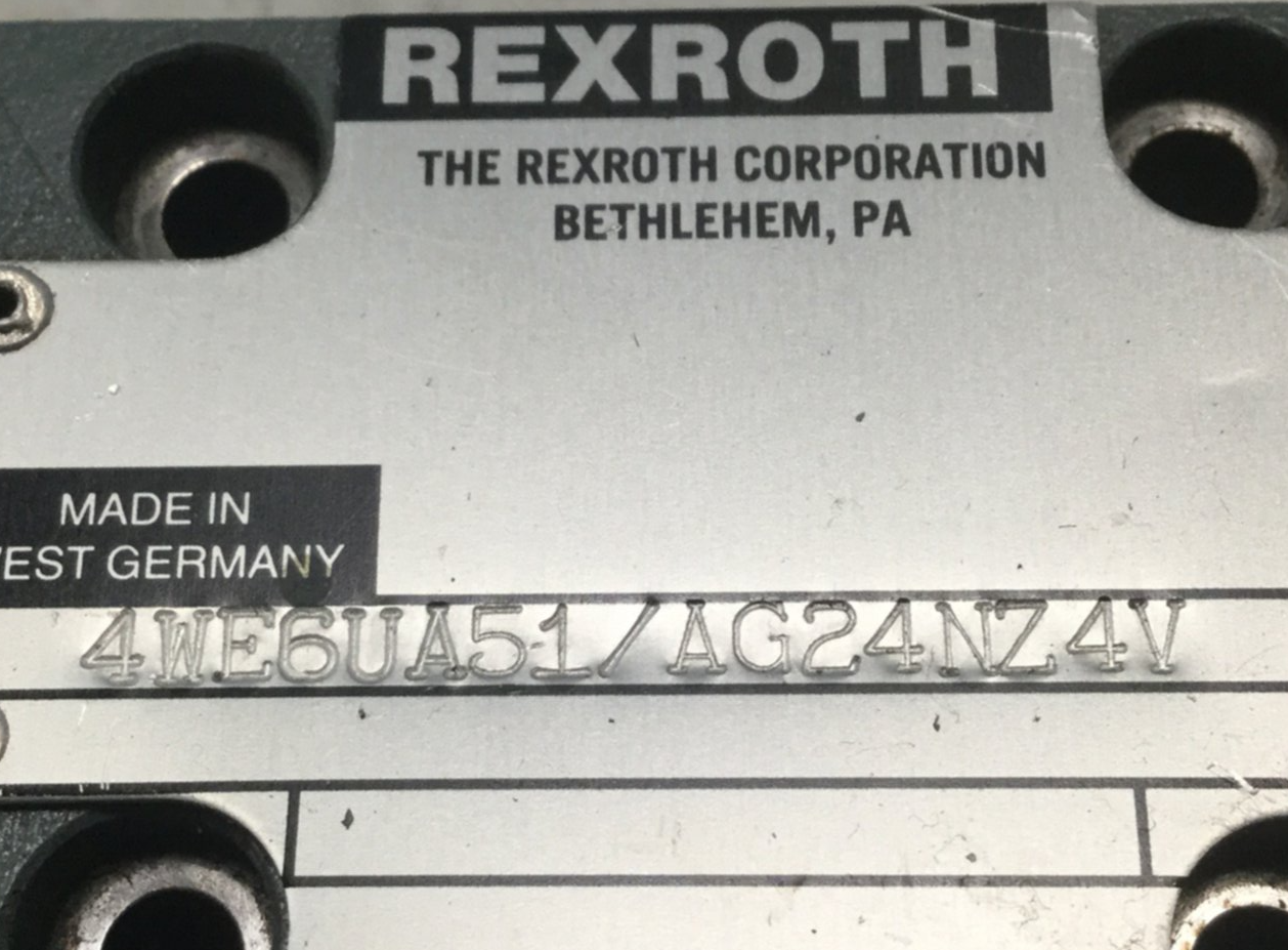 Used REXROTH Valve 4WE6UA51AG24NZ4V Used