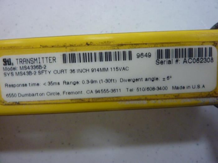 Used STI Light Curtain Transmitter MS4336B-2 Used