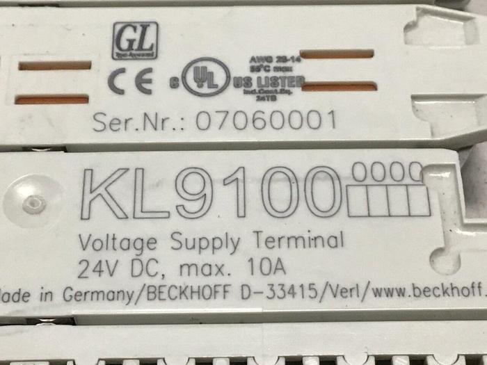 Used BECKHOFF Power Supply Terminal KL9100 #125232