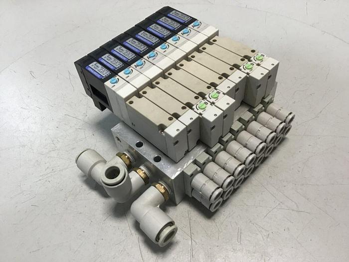 Used KOGANEI Manifold w/ Valves F10M8AJ #120931