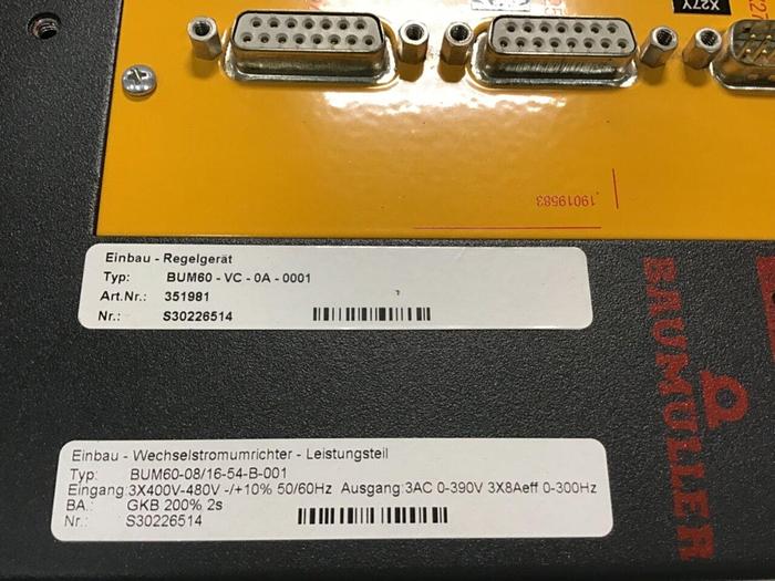 Used BAUMULLER Servo Drive BUM60-VC-0A-0001 Used