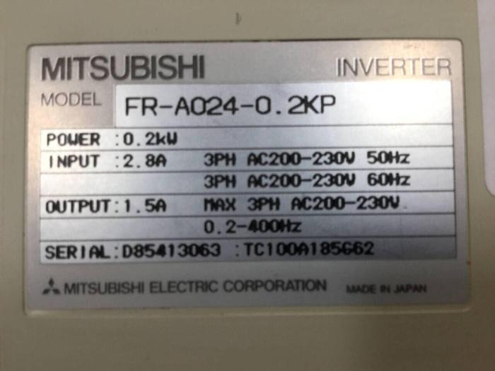 Used MITSUBISHI Inverter FR-A024-0.2KP #99016
