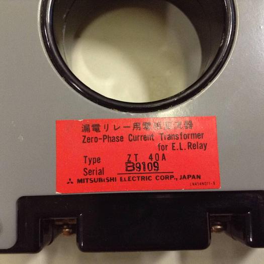 Used MITSUBISHI Zero-Phase Current Transformer ZT 40A #84835
