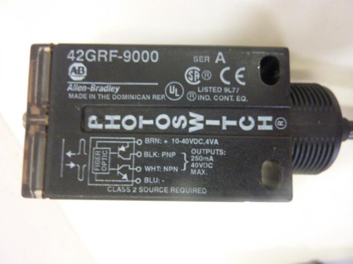 Used ALLEN BRADLEY Photo Switch 42GRF-9000 SER A #50180