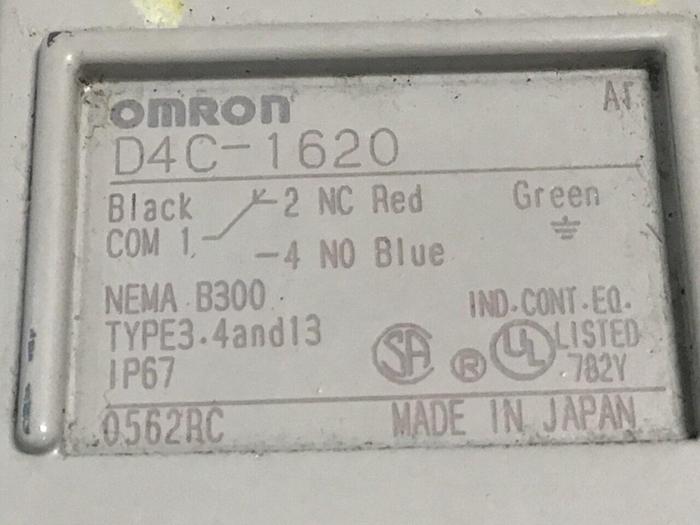 Used OMRON Limit Switch D4C-1620 #128457