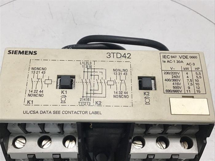 Used SIEMENS Relay 3TD42 #116819