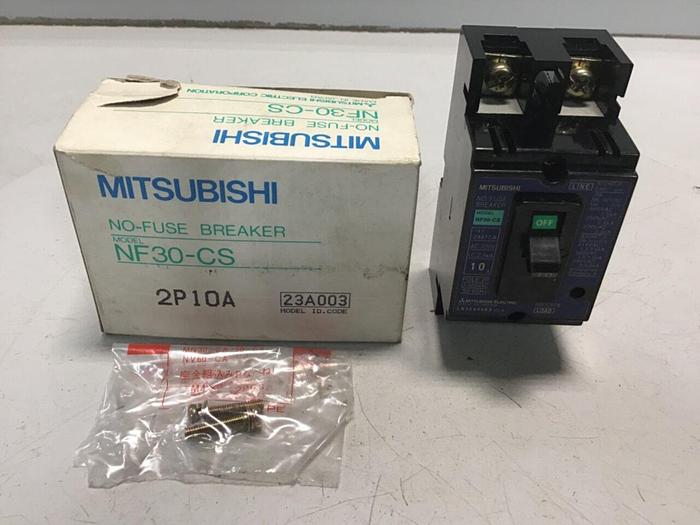 Used MITSUBISHI 10 Amp Circuit Breaker NF30-CS-10 #124876